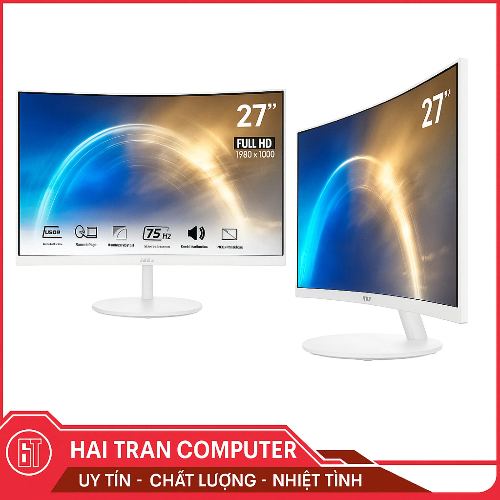 Màn hình cong MSI PRO MP271CAW Trắng (27.0Inch/ Full HD/ 75HZ/ 250cd/m2/ VA/ Loa) NEW